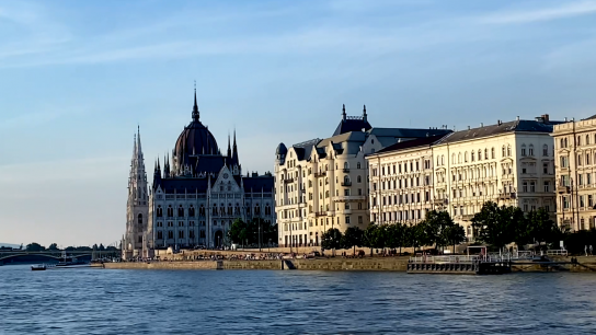 View from the Danube over beautiful Budapest