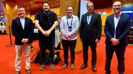 Zoltán Zimborás and Frank Wilhelm-Mauch with colleagues from the EuRyQa project
